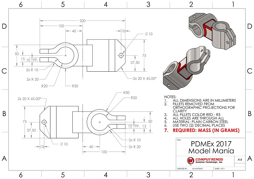 Computrends' SOLIDWORKS Model Mania Contest